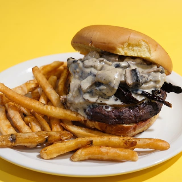 Pat's Mighty 'Shroom Burger.