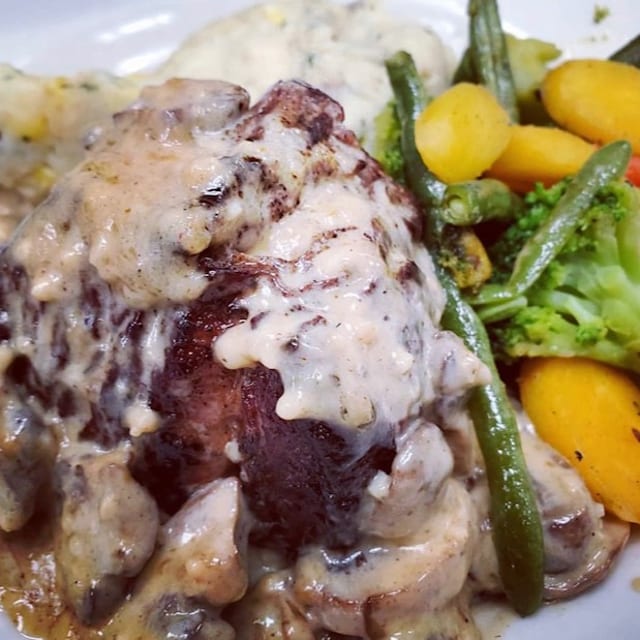 Uncle Hosea's Smoked Garlic-stuffed Tenderloin.