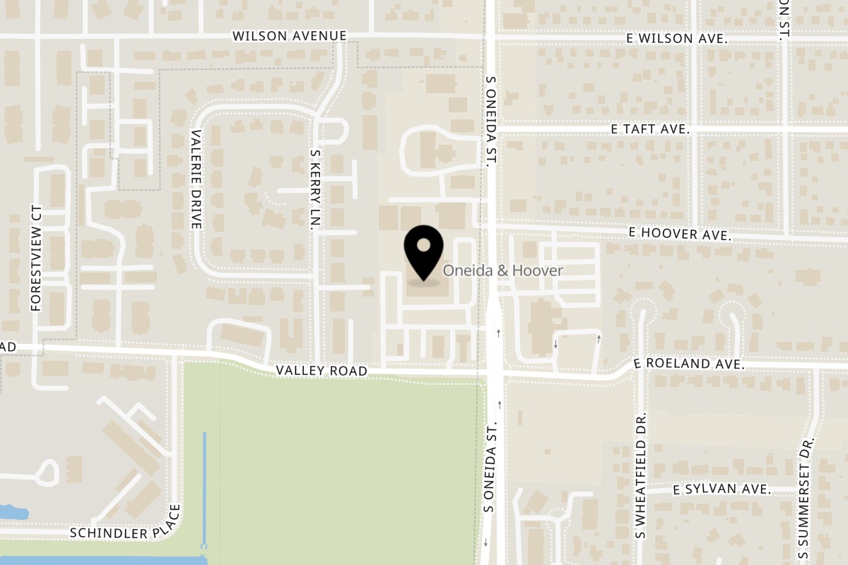 Map showing the location of Wilder's Cutting Edge Bistro on 2639 S Oneida St in Appleton